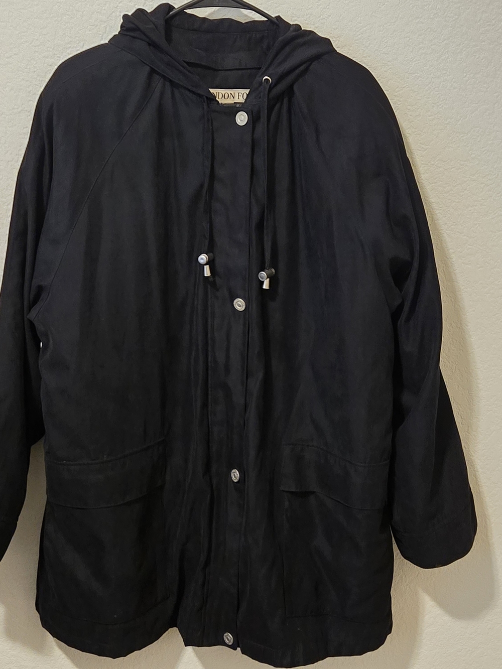 London Fog Men’s Black Hooded Jacket